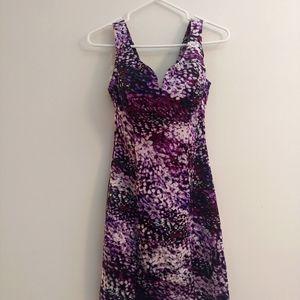 Purple Haze Flower Dress, mini-mid thigh